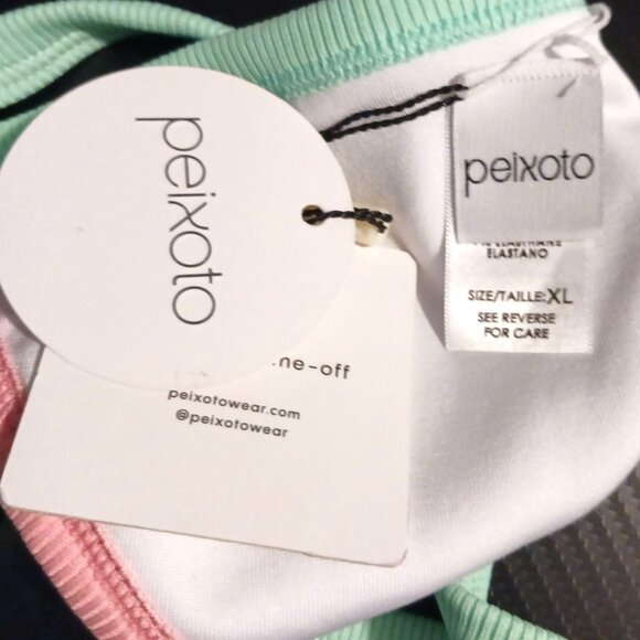 NEW Peixoto Tina Plunge Pool Bikini Top in Strawberry Mint, Size XL - Picture 5 of 9